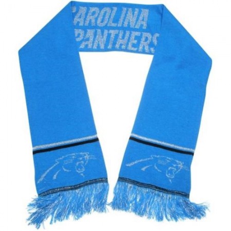 Carolina Panthers Blue Metallic Thread Scarf