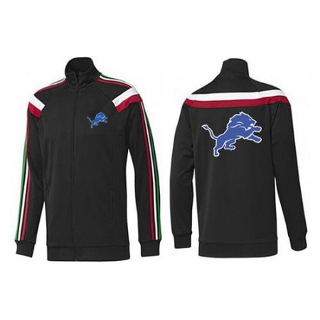 NFL Detroit Lions Team Logo Jacket Black_2