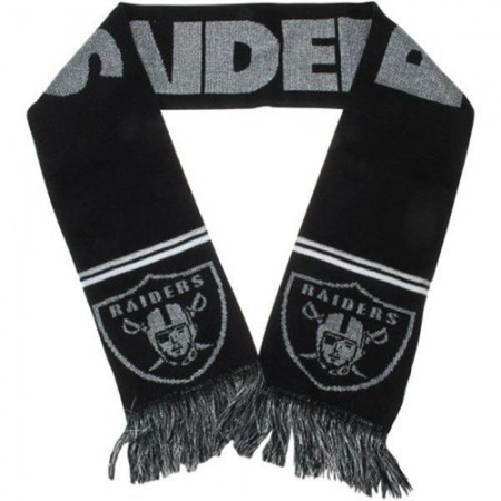 Las Vegas Raiders Ladies Metallic Thread Scarf Black