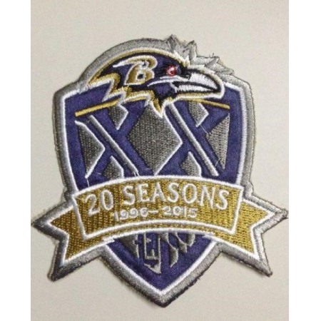 Stitched Baltimore Ravens 1996-2015 20th Seasons Jersey Patch