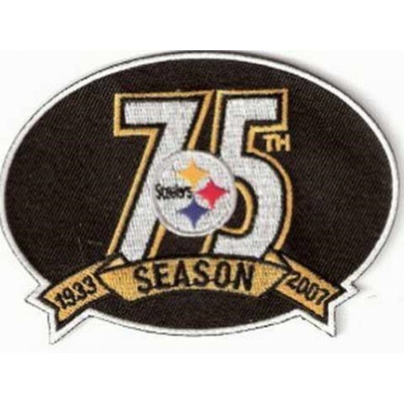 Stitched Pittsburgh Steelers 75th Anniversary Jersey Patch