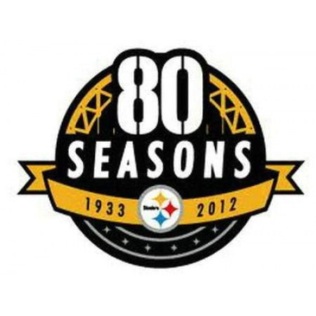 Stitched Pittsburgh Steelers 80th Anniversary Jersey Patch