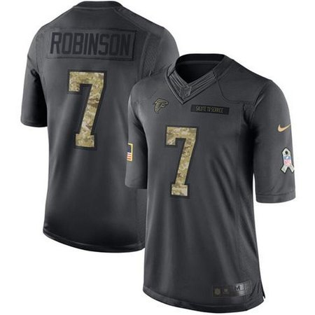 Nike Falcons #7 Bijan Robinson Black Men's Stitched NFL Limited 2016 Salute to Service Jersey