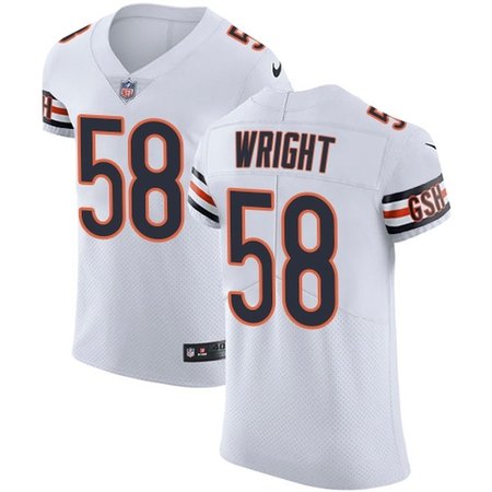 Nike Bears #58 Darnell Wright White Men's Stitched NFL Vapor Untouchable Elite Jersey