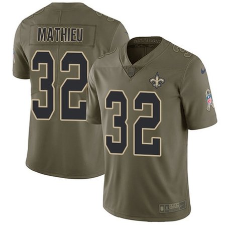 Nike Saints #32 Tyrann Mathieu Olive Men's Stitched NFL Limited 2017 Salute To Service Jersey