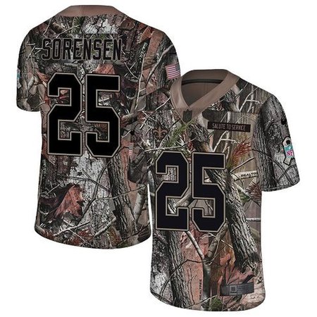 Nike Saints #25 Daniel Sorensen Camo Youth Stitched NFL Limited Rush Realtree Jersey